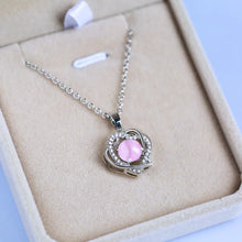 Load image into Gallery viewer, Moonstone Double Heart Necklace