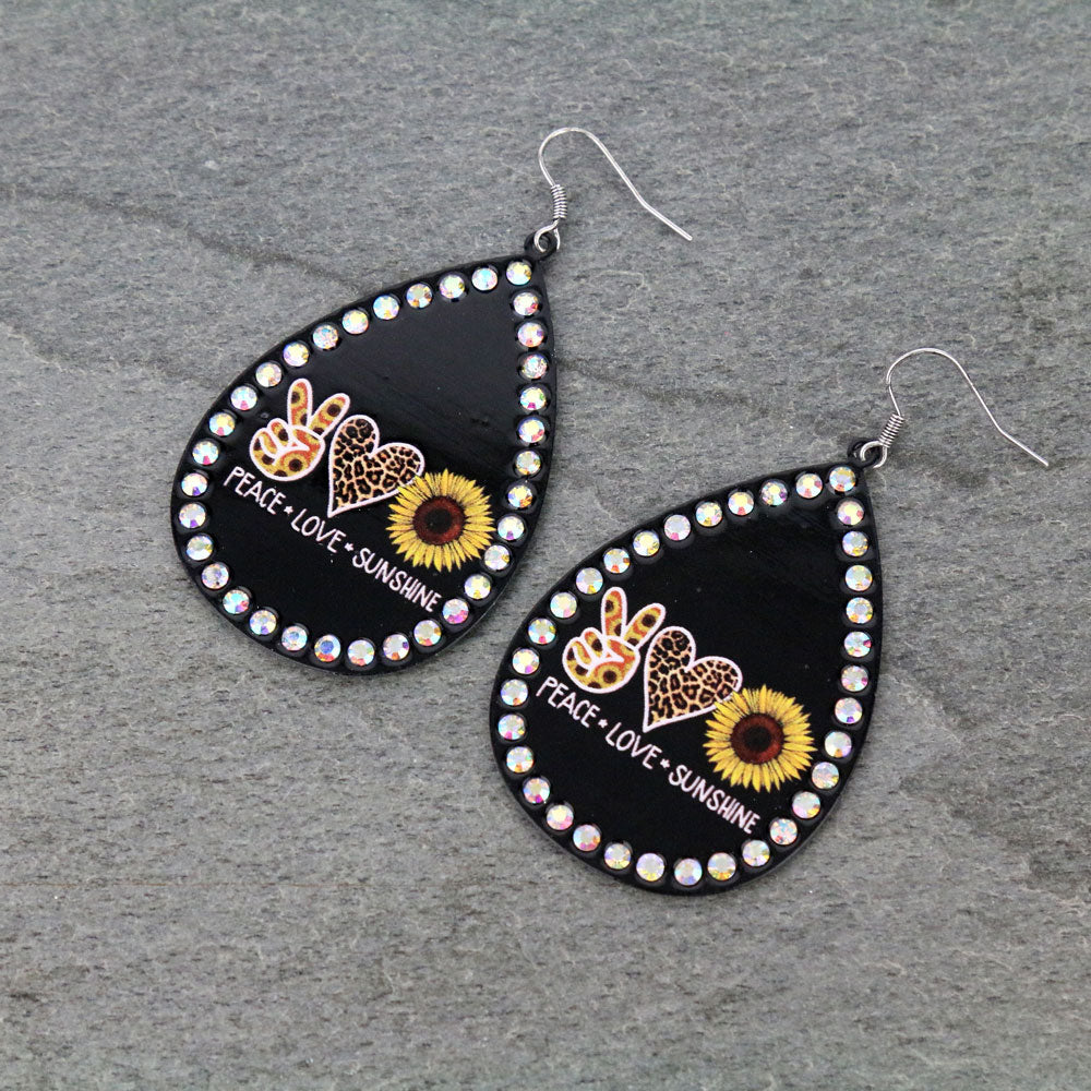 Peace Love Sunshine Earrings - Unique Inspirations by Tracy and Anna
