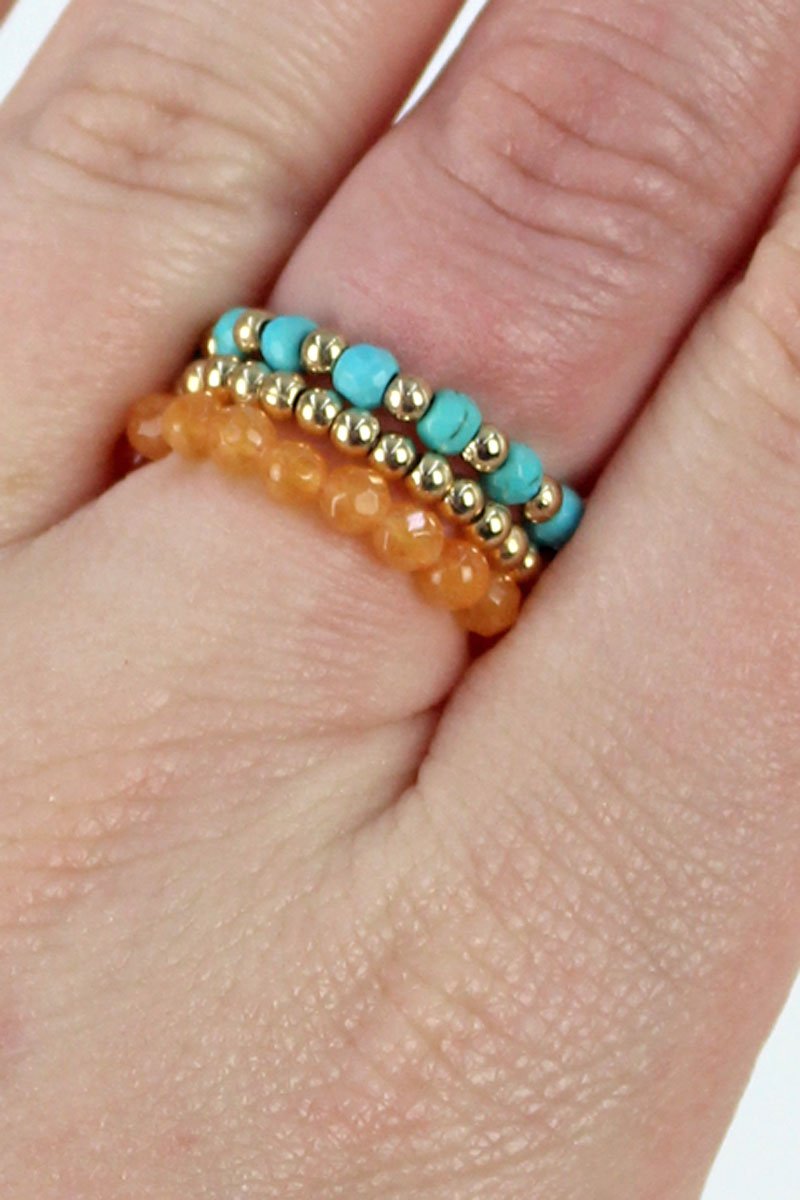 VANESSA BEADED RING SET - Unique Inspirations by Tracy and Anna