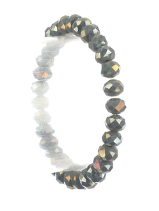 FACETED CRYSTAL BEAD STRETCH BRACELET - Unique Inspirations by Tracy and Anna