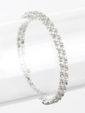 Load image into Gallery viewer, Pearl and Rhinestone Memory Wire Bracelet - Unique Inspirations by Tracy and Anna