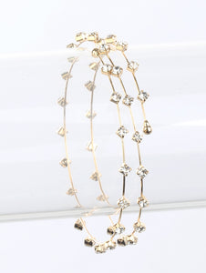Rhinestone Memory Wire Bracelet - Unique Inspirations by Tracy and Anna