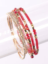 Load image into Gallery viewer, Seed Bead, Crystals and Rhinestone Stretch Bracelet - Unique Inspirations by Tracy and Anna