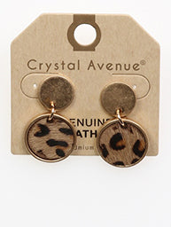 Round Dangle Animal Print Earring - Unique Inspirations by Tracy and Anna
