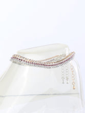 Load image into Gallery viewer, 3 LAYER COLORED RHINESTONE ANKLET - Unique Inspirations by Tracy and Anna