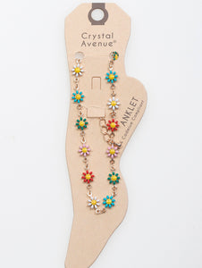 ANKLET / FLOWER / 3 INCH EXT / GOLD - Unique Inspirations by Tracy and Anna