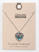 Load image into Gallery viewer, ABALONE SHELL / HEART PENDANT / 17 INCH LONG - Unique Inspirations by Tracy and Anna