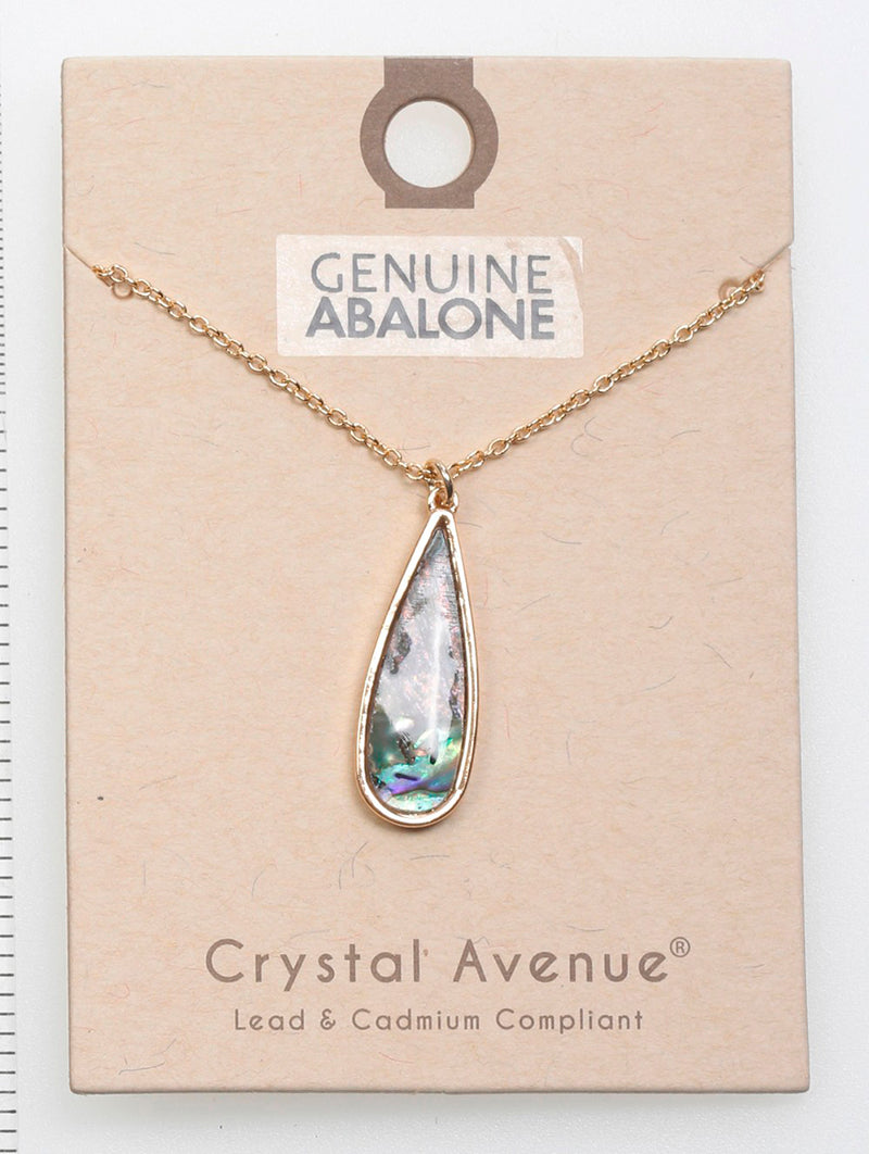 Abalone Tear Drop Necklace - Unique Inspirations by Tracy and Anna