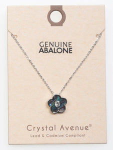 NECKLACE / ABALONE SHELL / FLOWER PENDANT / 17 INCH LONG - Unique Inspirations by Tracy and Anna