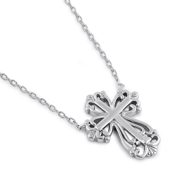 Sterling Silver Vintage Cross Necklace - Unique Inspirations by Tracy and Anna