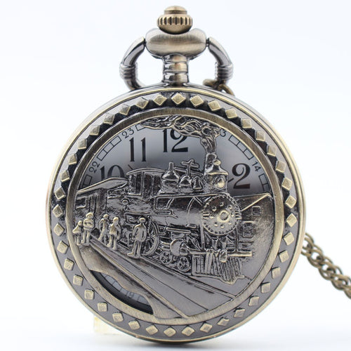 Vintage Style Train Quartz Mens Watches