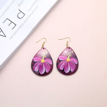 Load image into Gallery viewer, Water Droplets Arylic Flowers Earrings