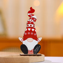 Load image into Gallery viewer, Christmas Gnome Wooden Decoration