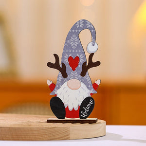 Christmas Gnome Wooden Decoration