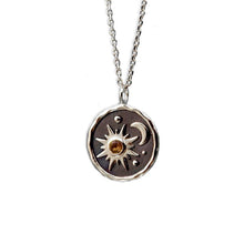 Load image into Gallery viewer, Sun and Moon Necklace/Earring Set
