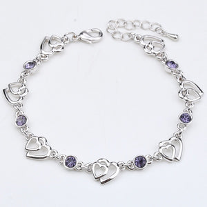 Heart & Rhinestone Bracelet - Unique Inspirations by Tracy and Anna