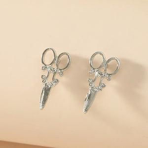 Scissors Shaped Alloy Ear Studs - Unique Inspirations by Tracy and Anna