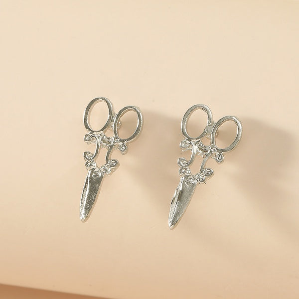 Scissors Shaped Alloy Ear Studs - Unique Inspirations by Tracy and Anna