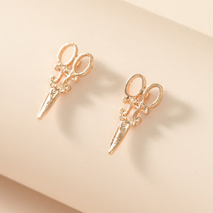 Scissors Shaped Alloy Ear Studs - Unique Inspirations by Tracy and Anna