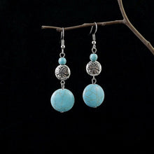 Load image into Gallery viewer, Turquoise Dangle Earrings - Unique Inspirations by Tracy and Anna