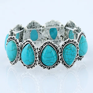 Turquoise Stone Stretch Bracelet - Unique Inspirations by Tracy and Anna
