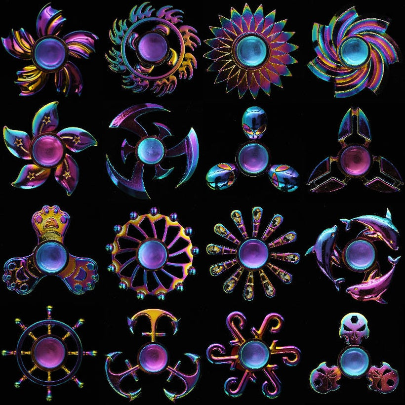 Zinc Alloy Electroplating Colorful Fingertip Spinner - Unique Inspirations by Tracy and Anna
