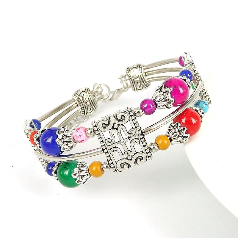 Multi Colored Bead Bracelet - Unique Inspirations by Tracy and Anna
