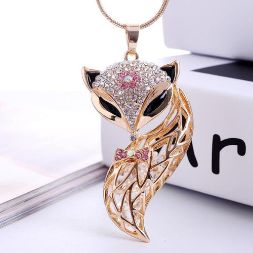 Rhinestone Fox Necklace - Unique Inspirations by Tracy and Anna