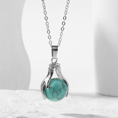 Turquoise Ball Necklace - Unique Inspirations by Tracy and Anna