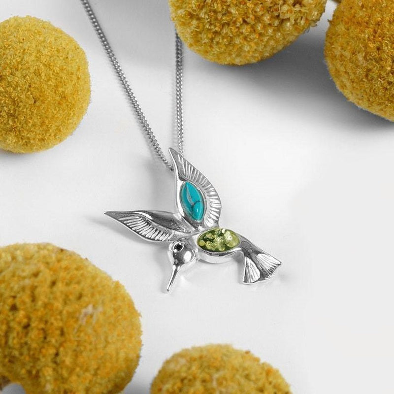 Bird Turquoise Pendant Necklace - Unique Inspirations by Tracy and Anna