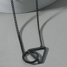 Load image into Gallery viewer, Geometric Body Round Triangle Square Combination Titanium Steel Necklace - Unique Inspirations by Tracy and Anna