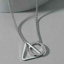 Load image into Gallery viewer, Geometric Body Round Triangle Square Combination Titanium Steel Necklace - Unique Inspirations by Tracy and Anna