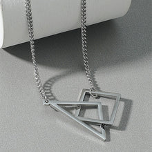 Load image into Gallery viewer, Geometric Body Round Triangle Square Combination Titanium Steel Necklace - Unique Inspirations by Tracy and Anna