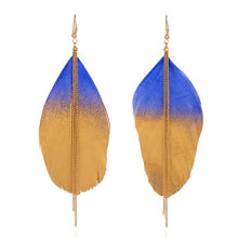 Load image into Gallery viewer, Bohemian Gradient Leaf Chain Alloy Earrings - Unique Inspirations by Tracy and Anna