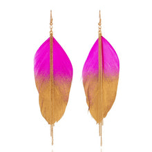 Load image into Gallery viewer, Bohemian Gradient Leaf Chain Alloy Earrings - Unique Inspirations by Tracy and Anna