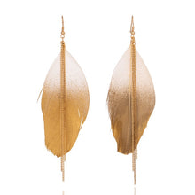 Load image into Gallery viewer, Bohemian Gradient Leaf Chain Alloy Earrings - Unique Inspirations by Tracy and Anna