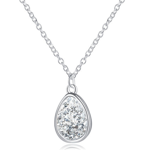 Druzy Teardrop Necklace - Unique Inspirations by Tracy and Anna