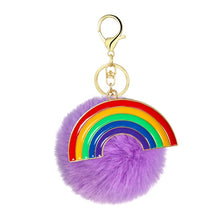 Load image into Gallery viewer, Pride Pom Pom Keychain - Unique Inspirations by Tracy and Anna