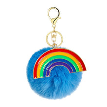 Load image into Gallery viewer, Pride Pom Pom Keychain - Unique Inspirations by Tracy and Anna