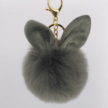 Load image into Gallery viewer, Rabbit Ear Fur Ball Pendant Rabbit Head Keychain - Unique Inspirations by Tracy and Anna