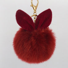Load image into Gallery viewer, Rabbit Ear Fur Ball Pendant Rabbit Head Keychain - Unique Inspirations by Tracy and Anna