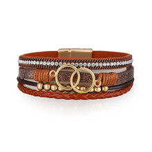Load image into Gallery viewer, Handwoven Leather Magnetic Bracelet - Unique Inspirations by Tracy and Anna