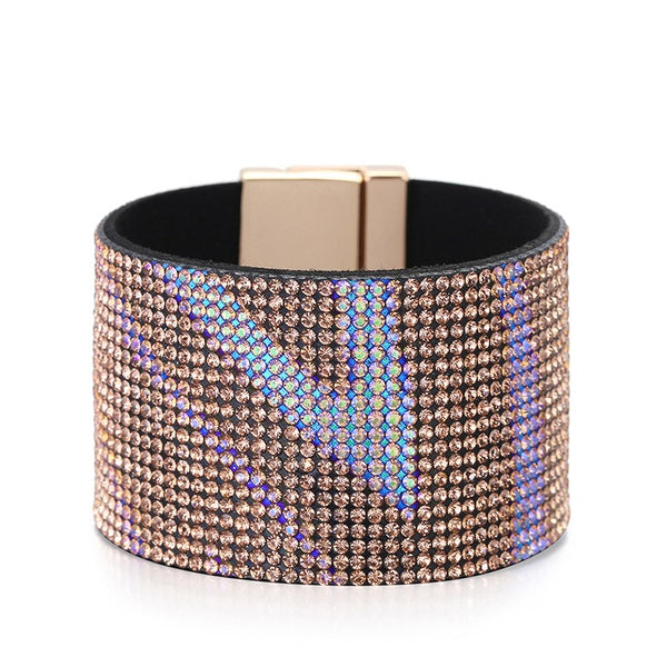 Wide Side Full Diamond Gradient Color Bracelet - Unique Inspirations by Tracy and Anna