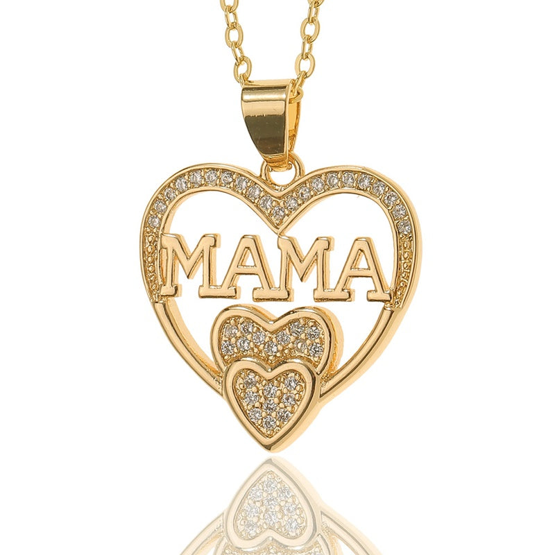 Gold Mama Heart Necklace - Unique Inspirations by Tracy and Anna