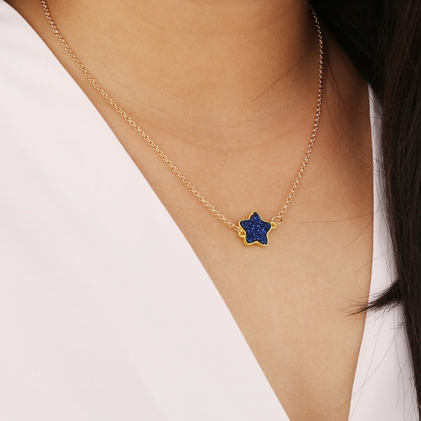 Candy Color Fluorescent Fivepointed Star Necklace - Unique Inspirations by Tracy and Anna