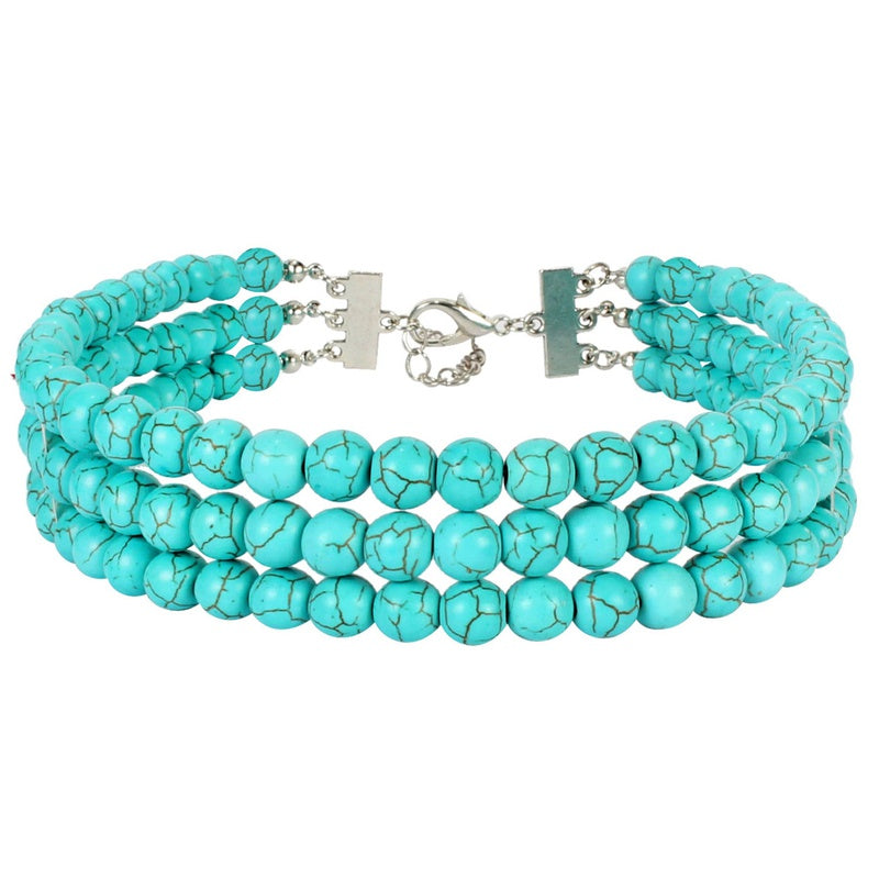 Turquoise Stone Choker - Unique Inspirations by Tracy and Anna