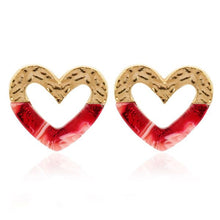 Load image into Gallery viewer, Acrylic and Gold Post Earrings - Unique Inspirations by Tracy and Anna