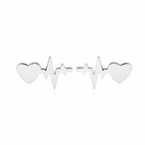 EKG STUD EARRINGS - Unique Inspirations by Tracy and Anna