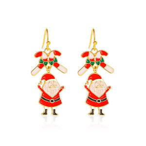 Santa Candy Cane Earrings - Unique Inspirations by Tracy and Anna