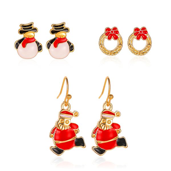 Gold Post Christmas Earrings - Unique Inspirations by Tracy and Anna